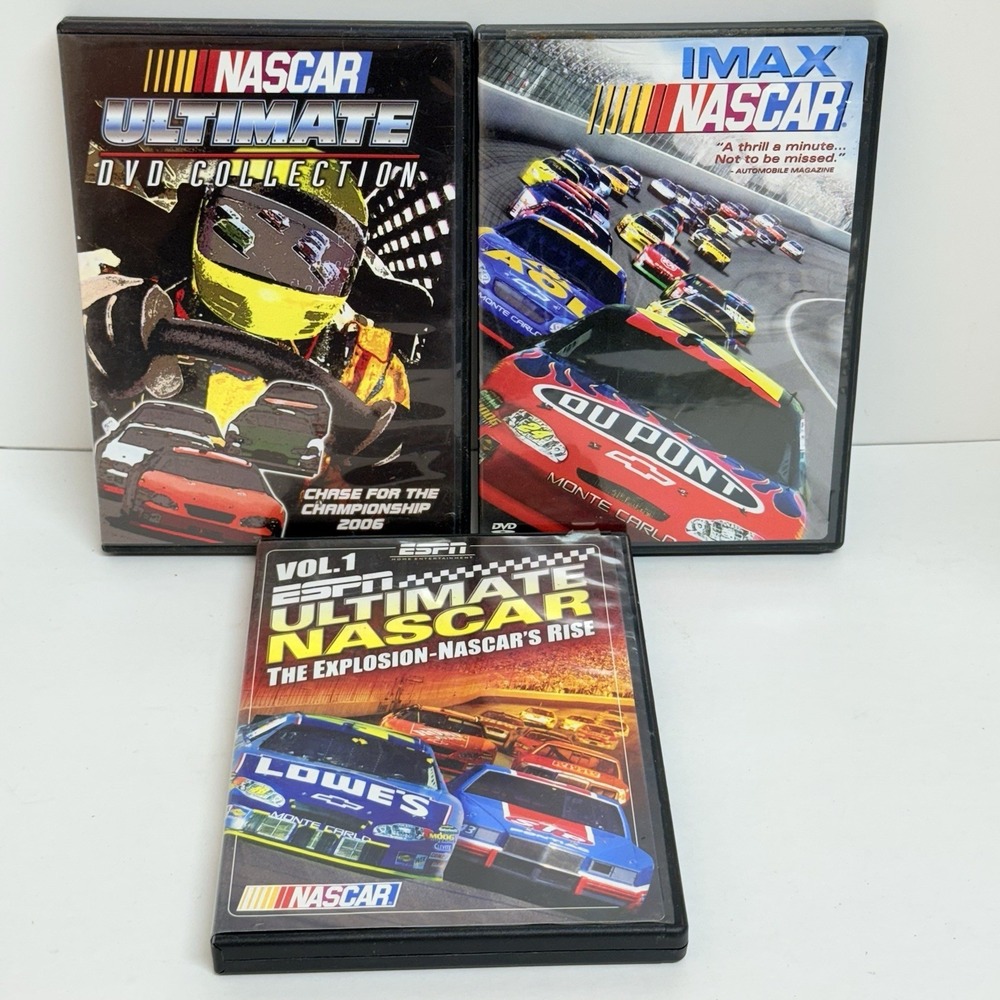 Lot Of 3 NASCAR Racing DVDs Ultimate Collection IMAX ESPN Vol 1 Tested